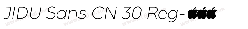JIDU Sans CN 30 Reg字体转换